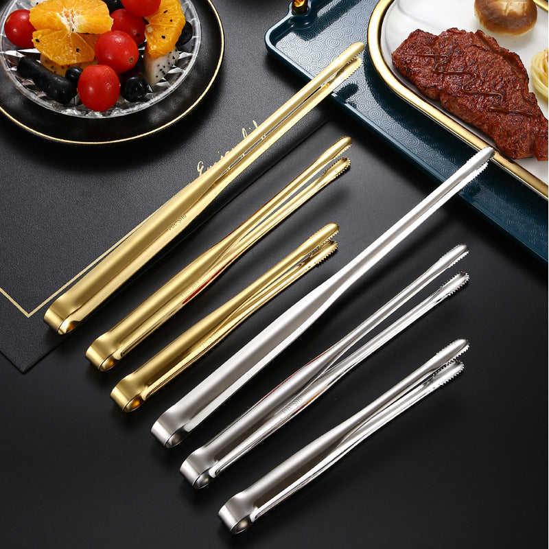 Online Planet GrillMaster Zange™ – Edelstahl BBQ & Buffet Zange in Gold & Silber