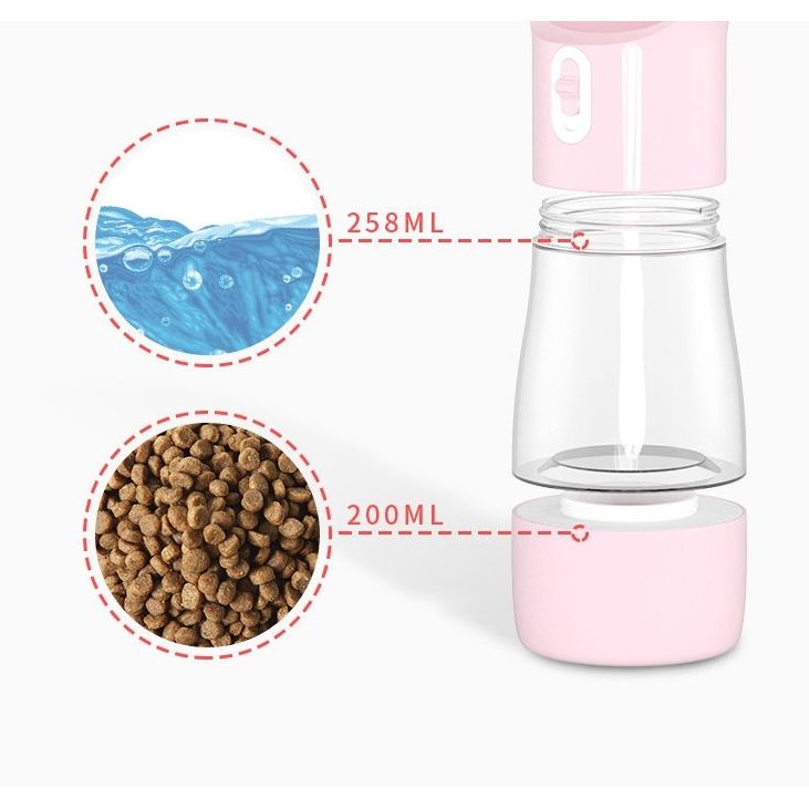 Online Planet PawBottle™ – 2-in-1 Hunde Trinkflasche für Wasser & Futter unterwegs