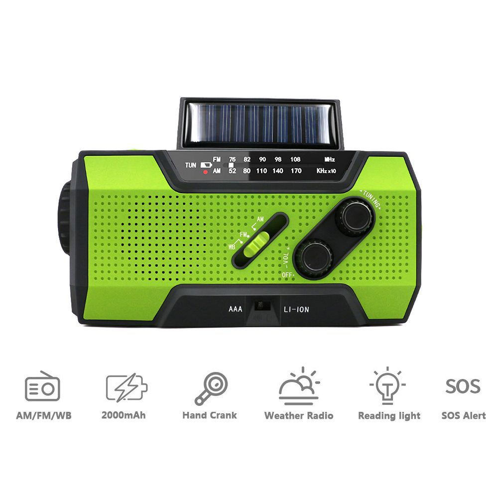 Online Planet SolarGuard™ – Solar-Kurbelradio mit Powerbank & LED