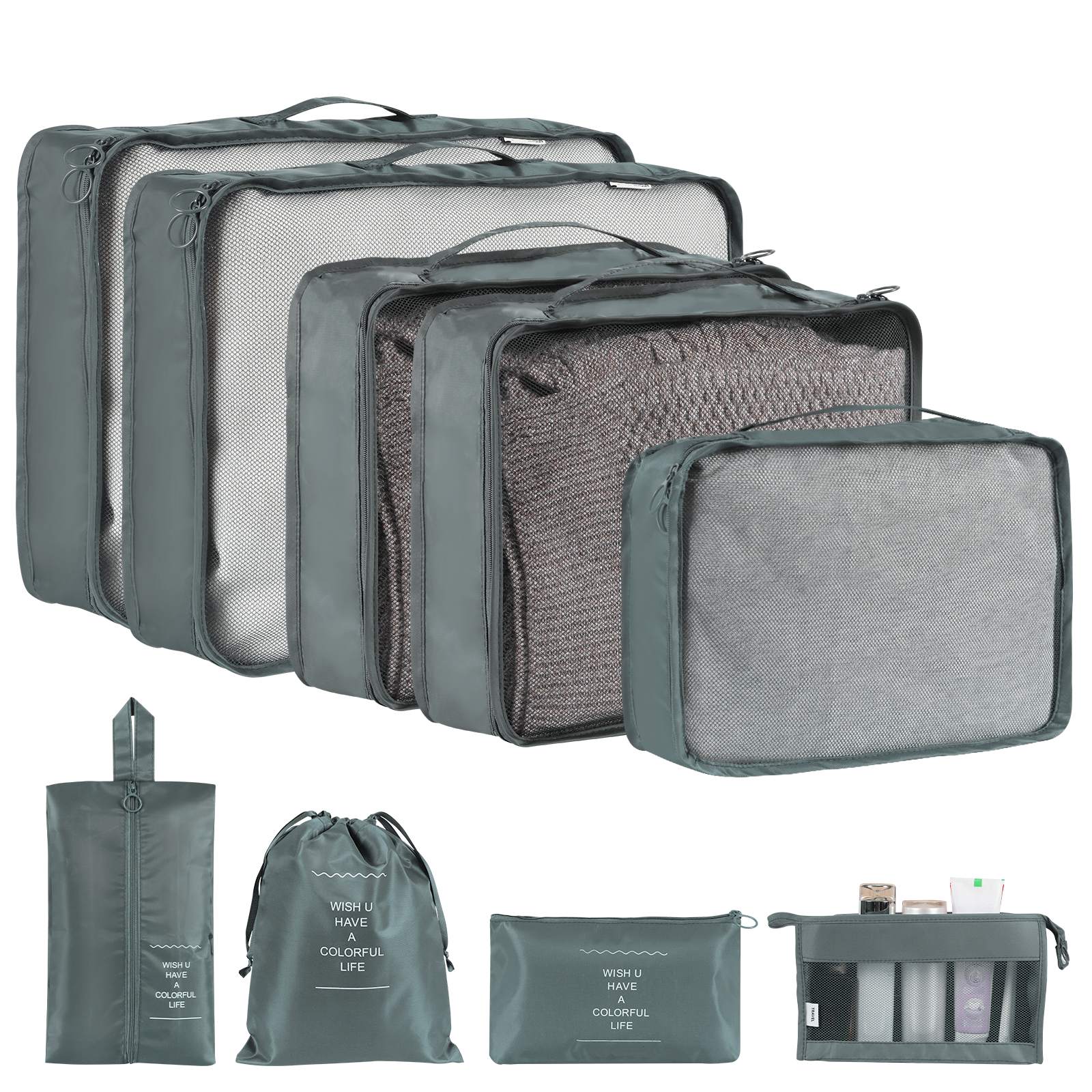 Online Planet TravelPack™ – Reise-Organizer Set (8-10 Taschen)