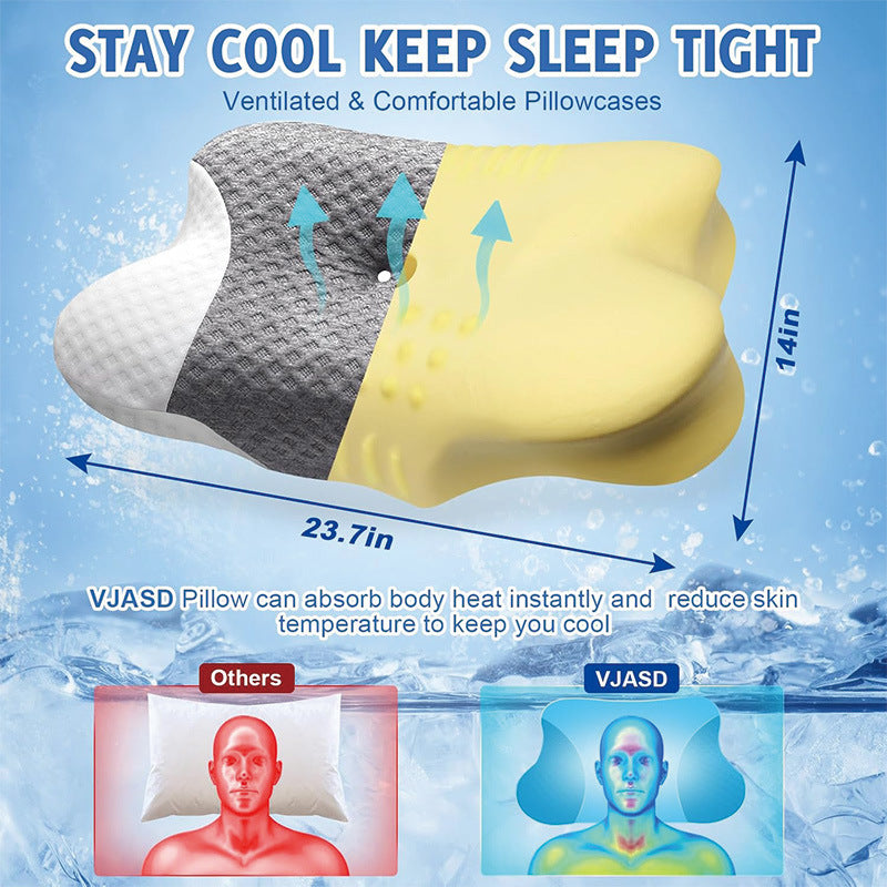 Online Planet NeckRelief™ – Ergonomisches Memory Foam Nackenkissen gegen Verspannungen