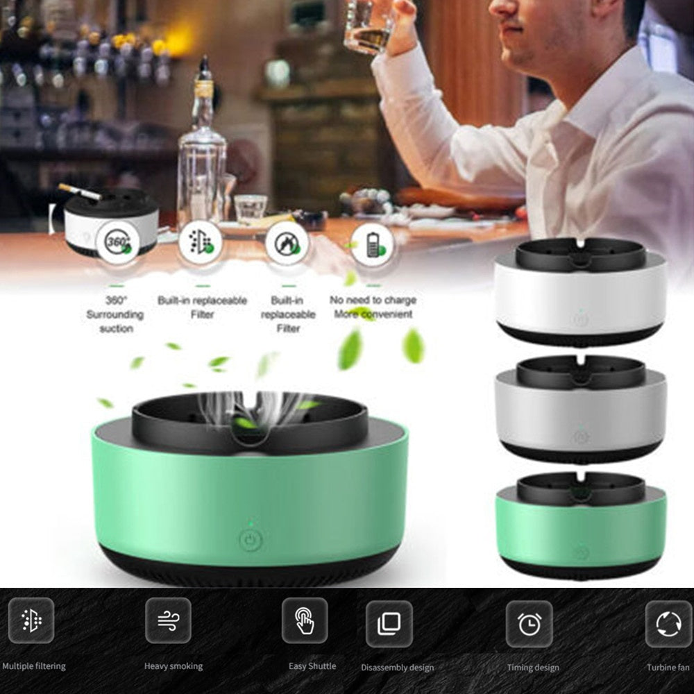 Online Planet AirPure™ – Aschenbecher mit Luftreiniger & Geruchsneutralisation