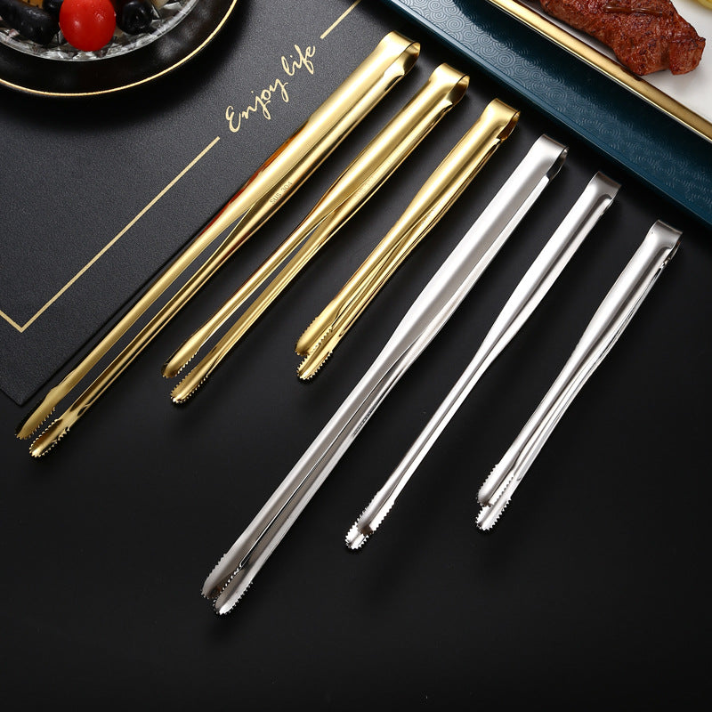 Online Planet GrillMaster Zange™ – Edelstahl BBQ & Buffet Zange in Gold & Silber