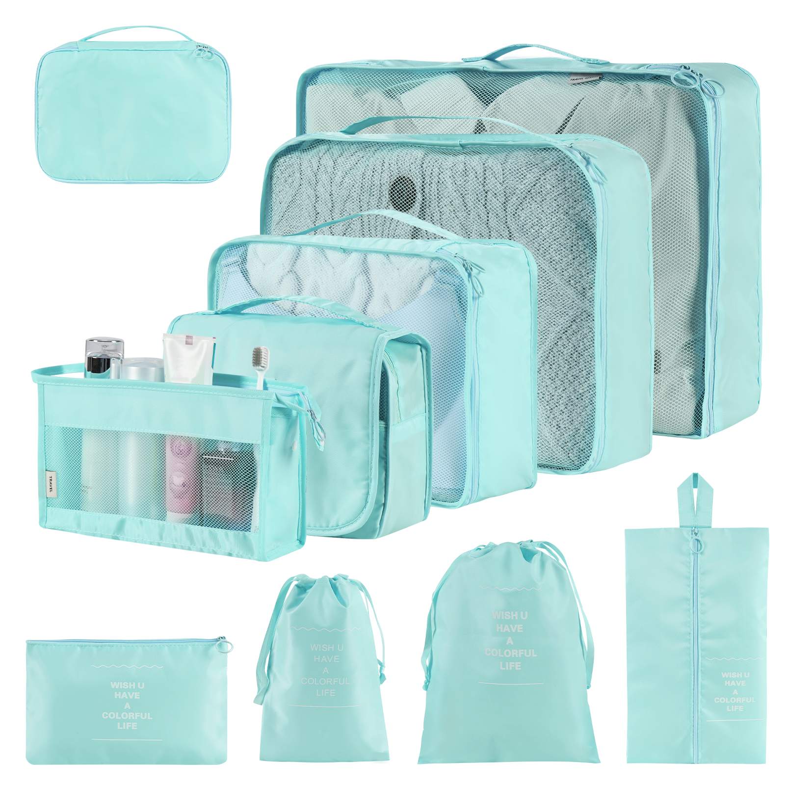 Online Planet TravelPack™ – Reise-Organizer Set (8-10 Taschen)