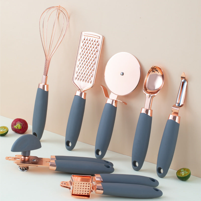Online Planet KitchenPro™ – 7-teiliges Premium Küchenhelfer-Set aus Edelstahl