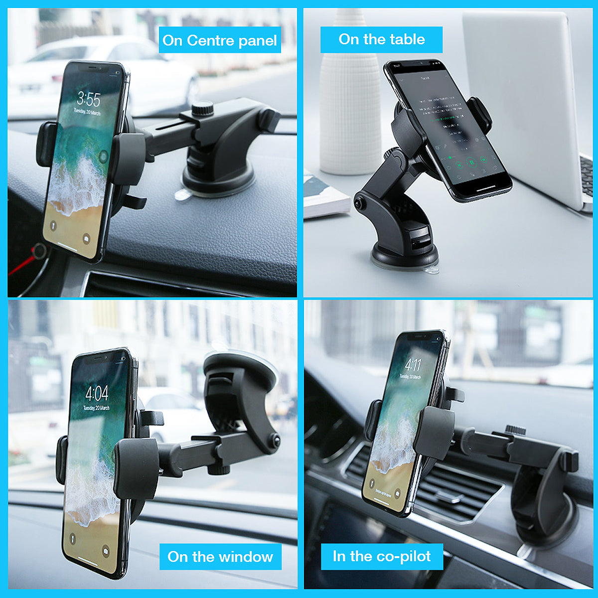 Online Planet PhoneGrip™ – Auto-Handyhalterung mit Teleskoparm & 360° Drehung