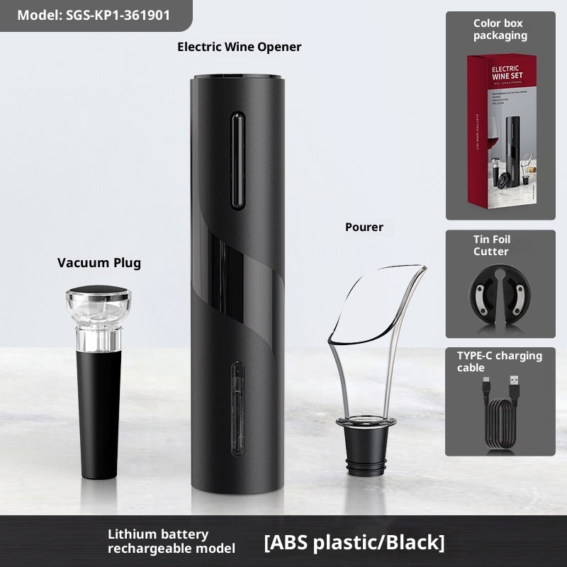 Online Planet WineOpener™ – Elektrischer Weinflaschenöffner, USB aufladbar mit LED-Licht