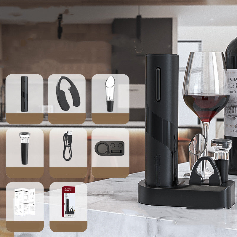 Online Planet WineOpener™ – Elektrischer Weinflaschenöffner, USB aufladbar mit LED-Licht