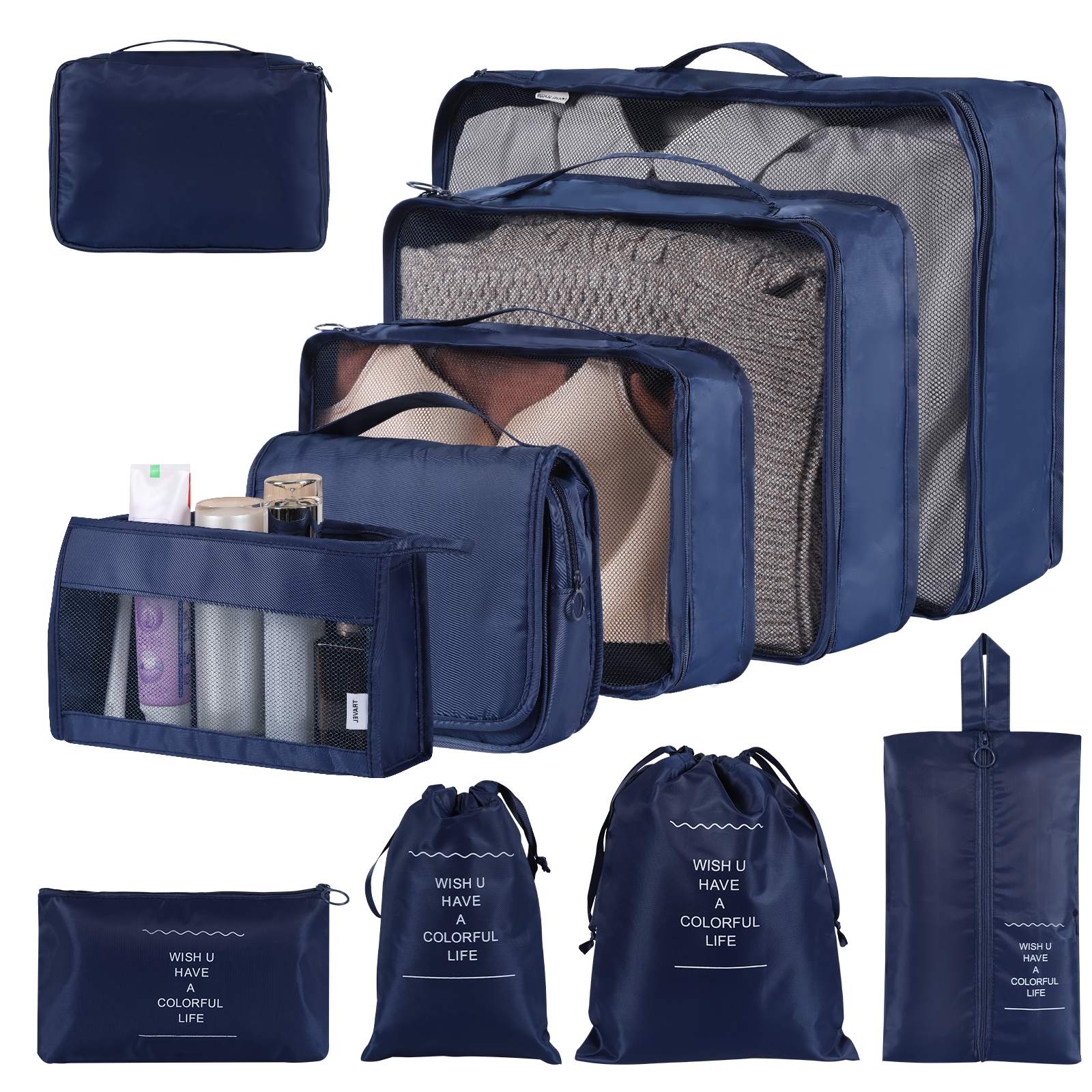 Online Planet TravelPack™ – Reise-Organizer Set (8-10 Taschen)
