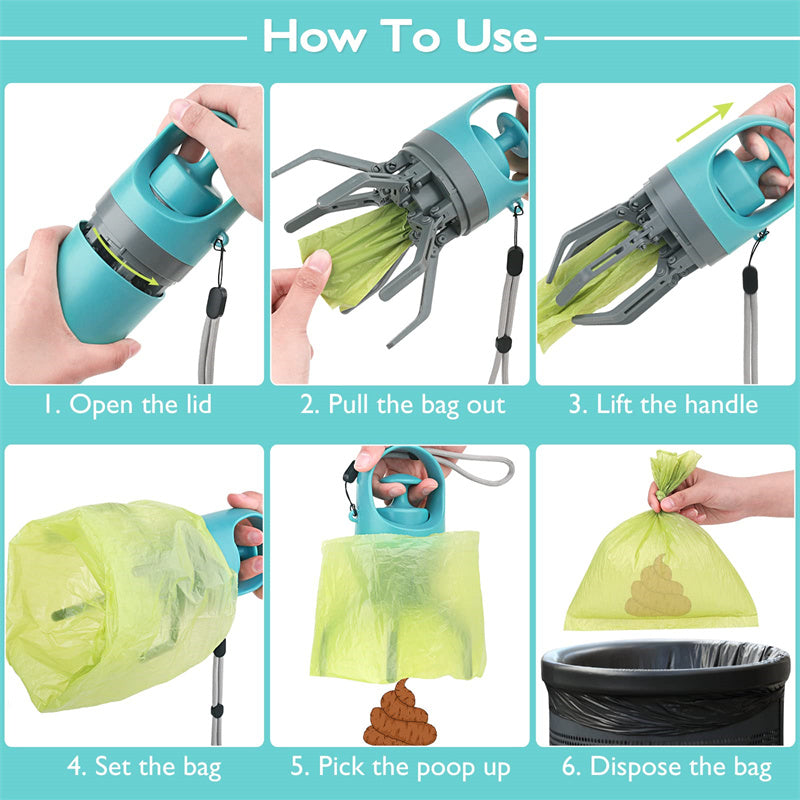 Online Planet PawClean™ – Tragbarer Hundekot-Sammler mit integriertem Beutelspender