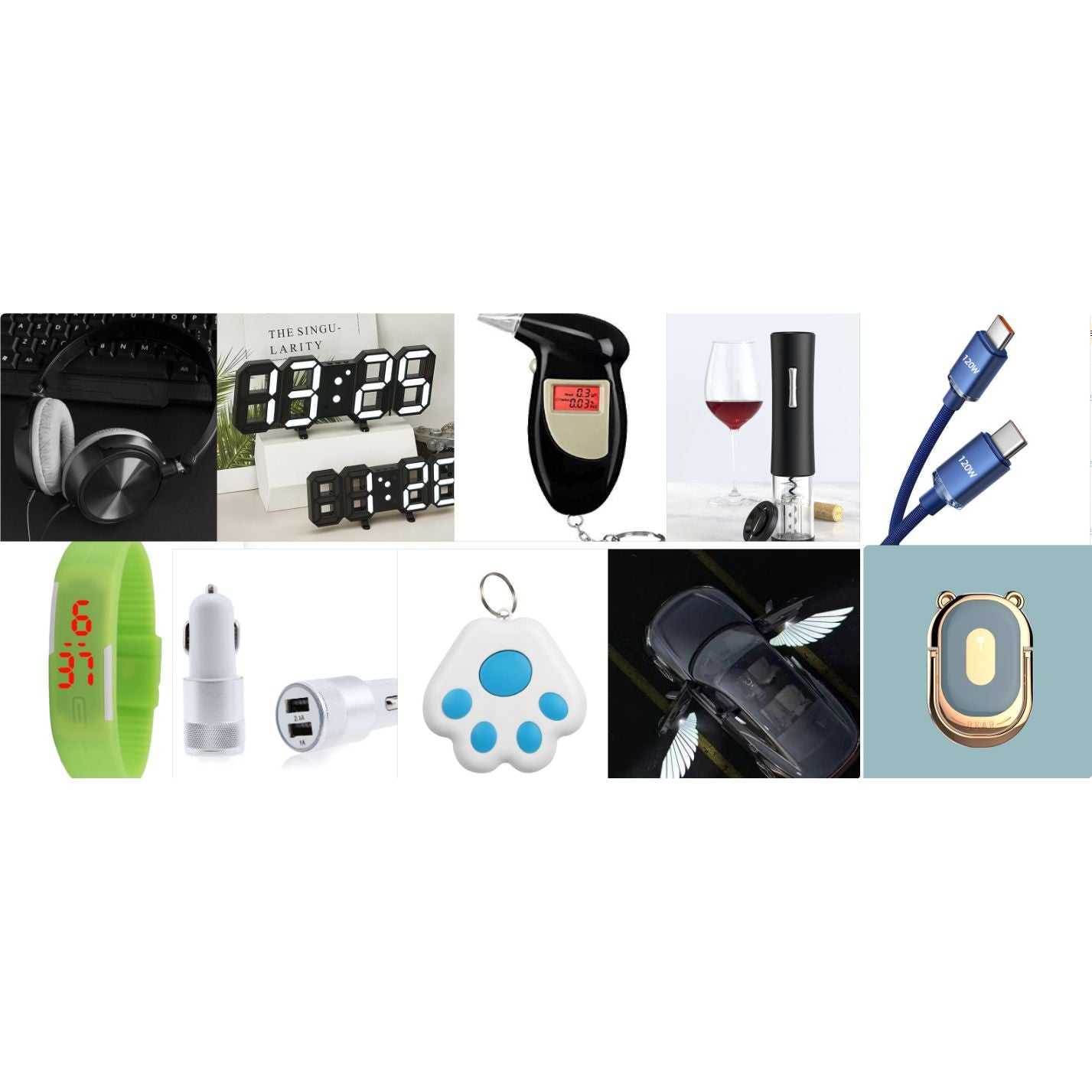 Online Planet WineOpener™ – Elektrischer Weinflaschenöffner, USB aufladbar mit LED-Licht