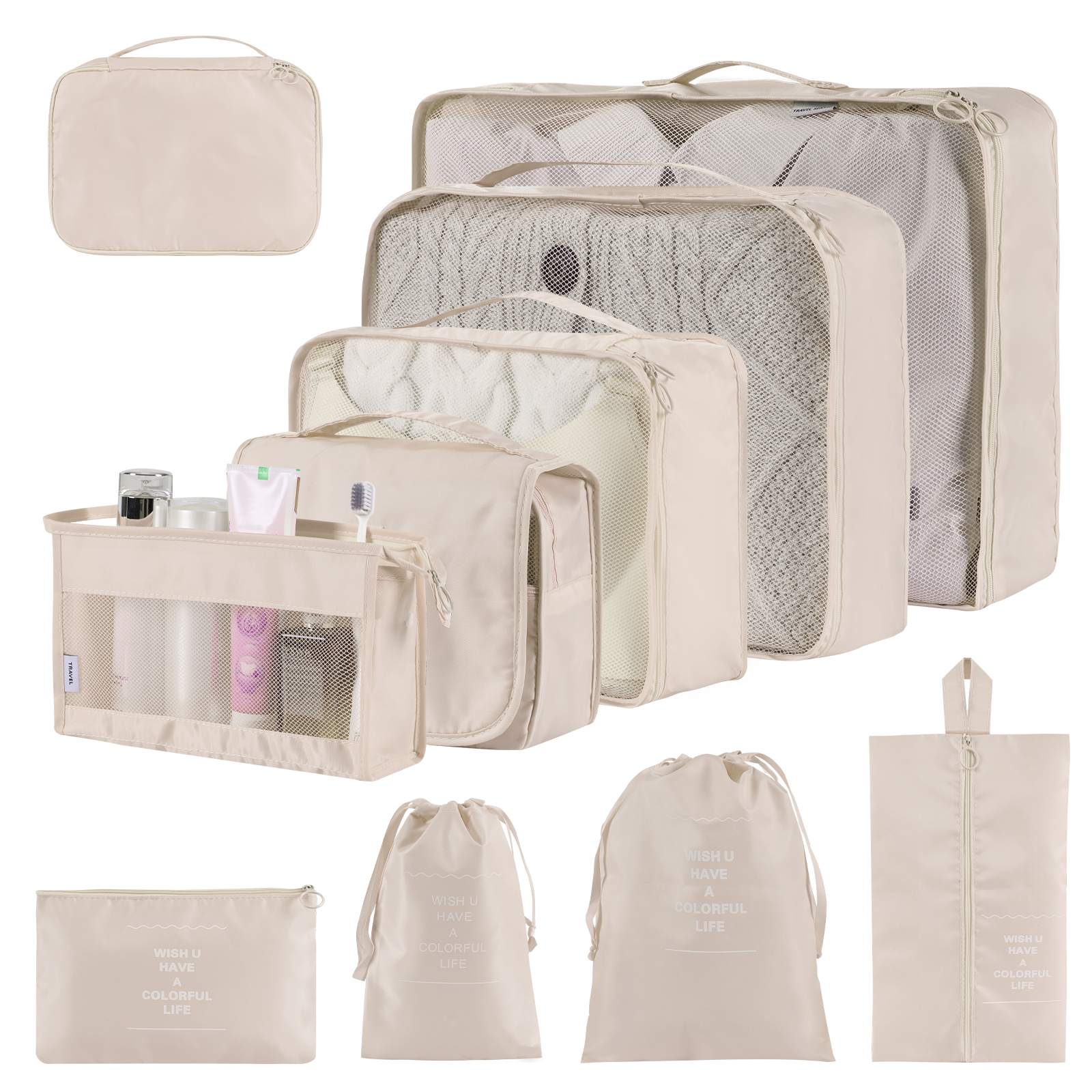 Online Planet TravelPack™ – Reise-Organizer Set (8-10 Taschen)